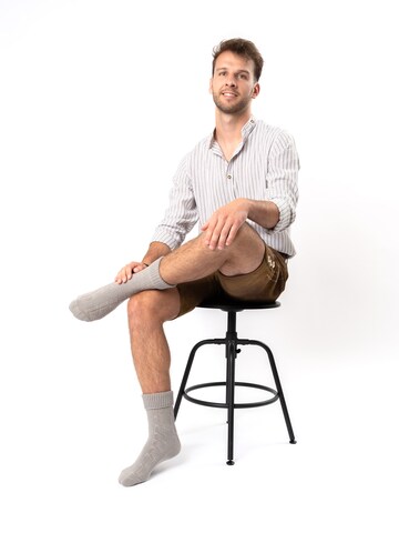 HerzSticht Traditional socks 'Enzian' in Grey