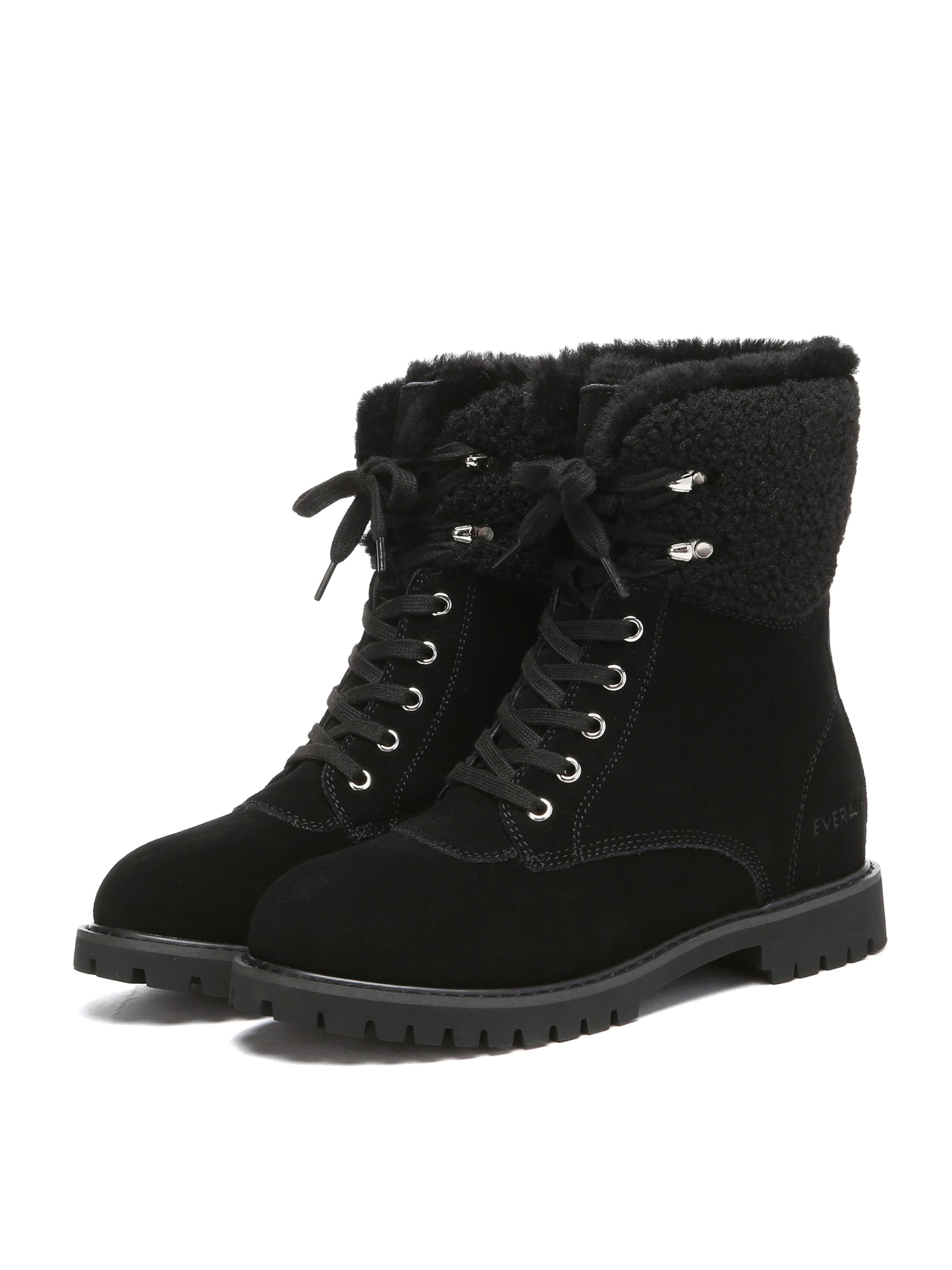 Everau Schnürstiefelette 'Sittella' in Schwarz