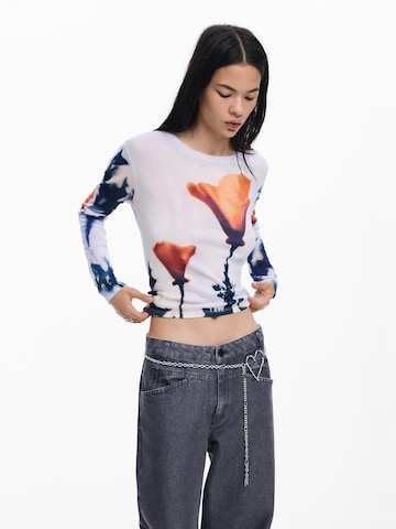 Desigual Μπλουζάκι 'Poppy' σε λευκό