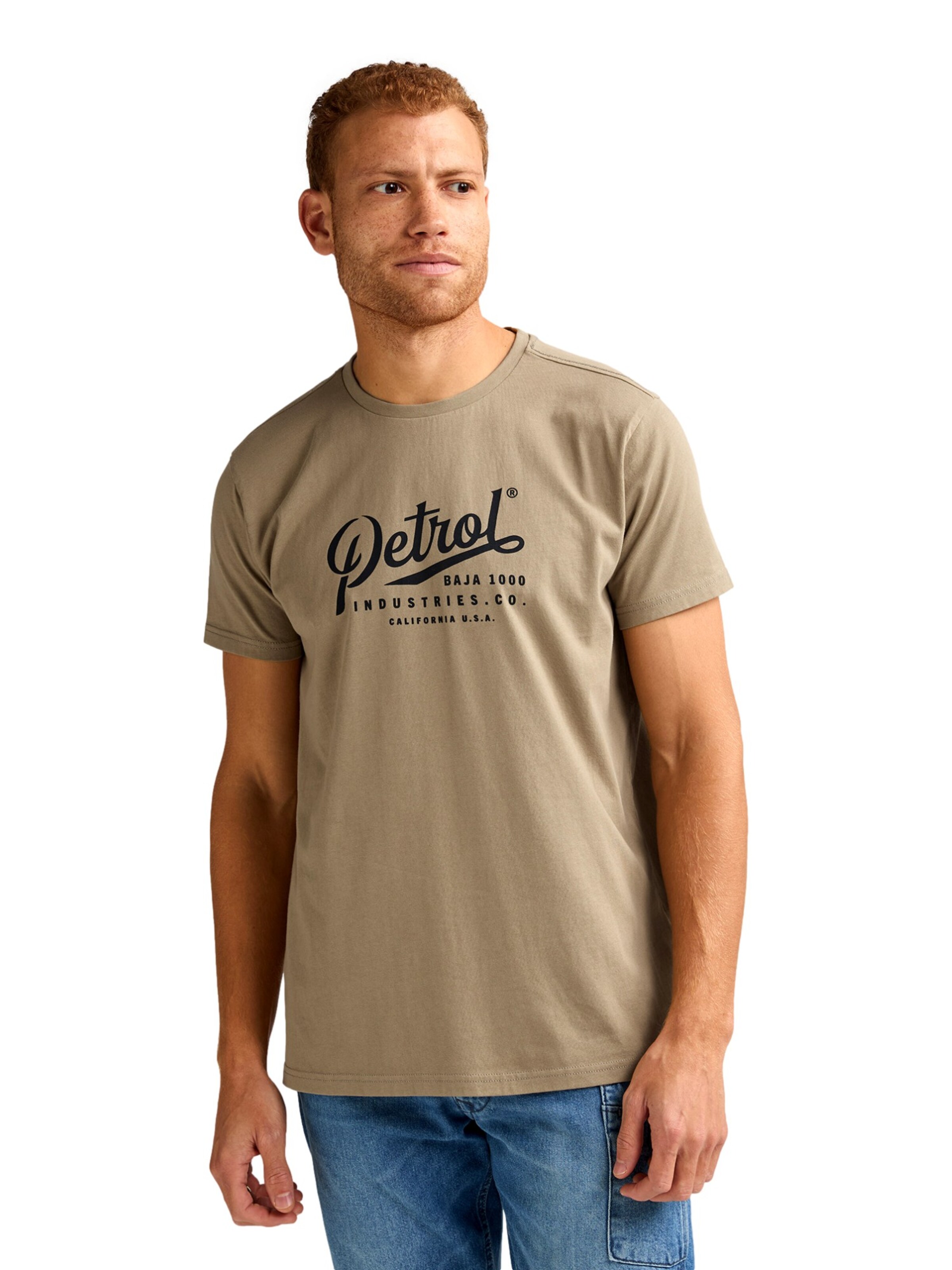 Petrol Industries Shirt in Bruin: voorkant
