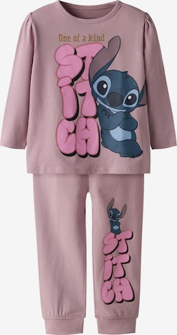 NAME IT Nachtkledij 'NBFStitch' in Roze: voorkant