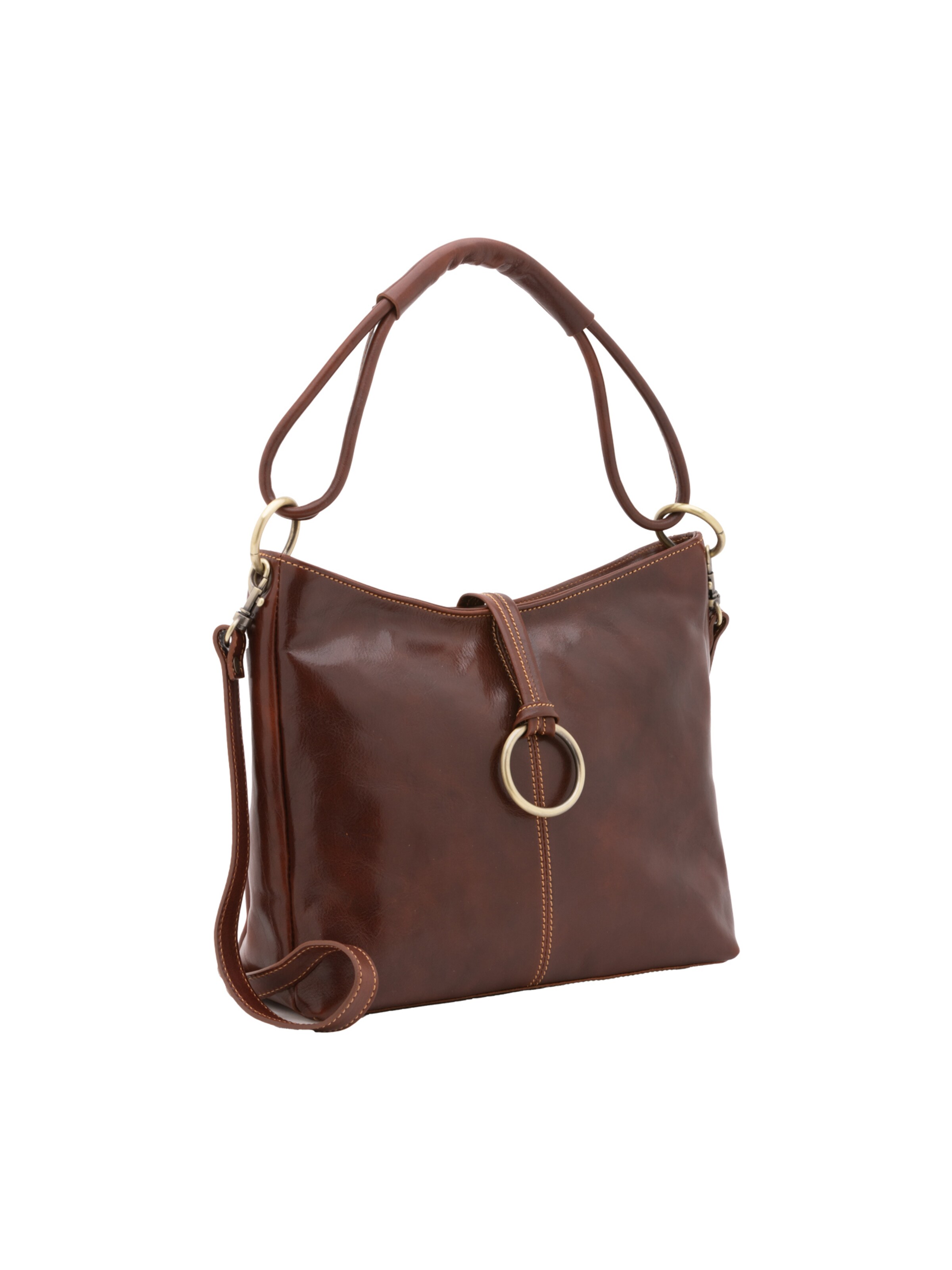 Borsa a spalla di Viola Castellani in marrone: frontale