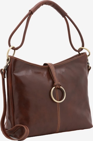 Viola Castellani Schultertasche in Braun: Vorderseite