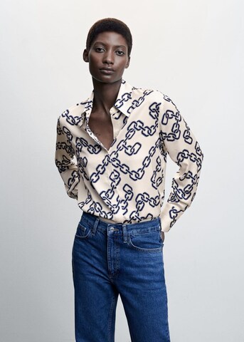 MANGO Blouse 'Ideale' in Blauw: voorkant