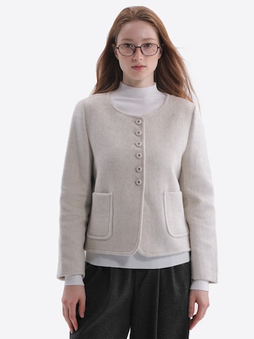 TorWeit Strickjacke 'Wool-Blend Coat Short'‌‌‌‌‌‌‌‌‌ in Weiß