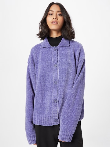 Cardigan WEEKDAY en violet : devant