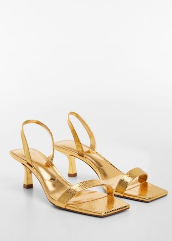 MANGO Sandals in Gold