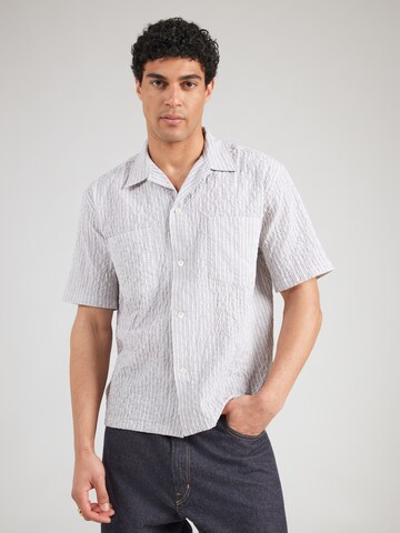 NORSE PROJECTS Pohodlné nošení Košile 'Mols' – šedá: přední strana