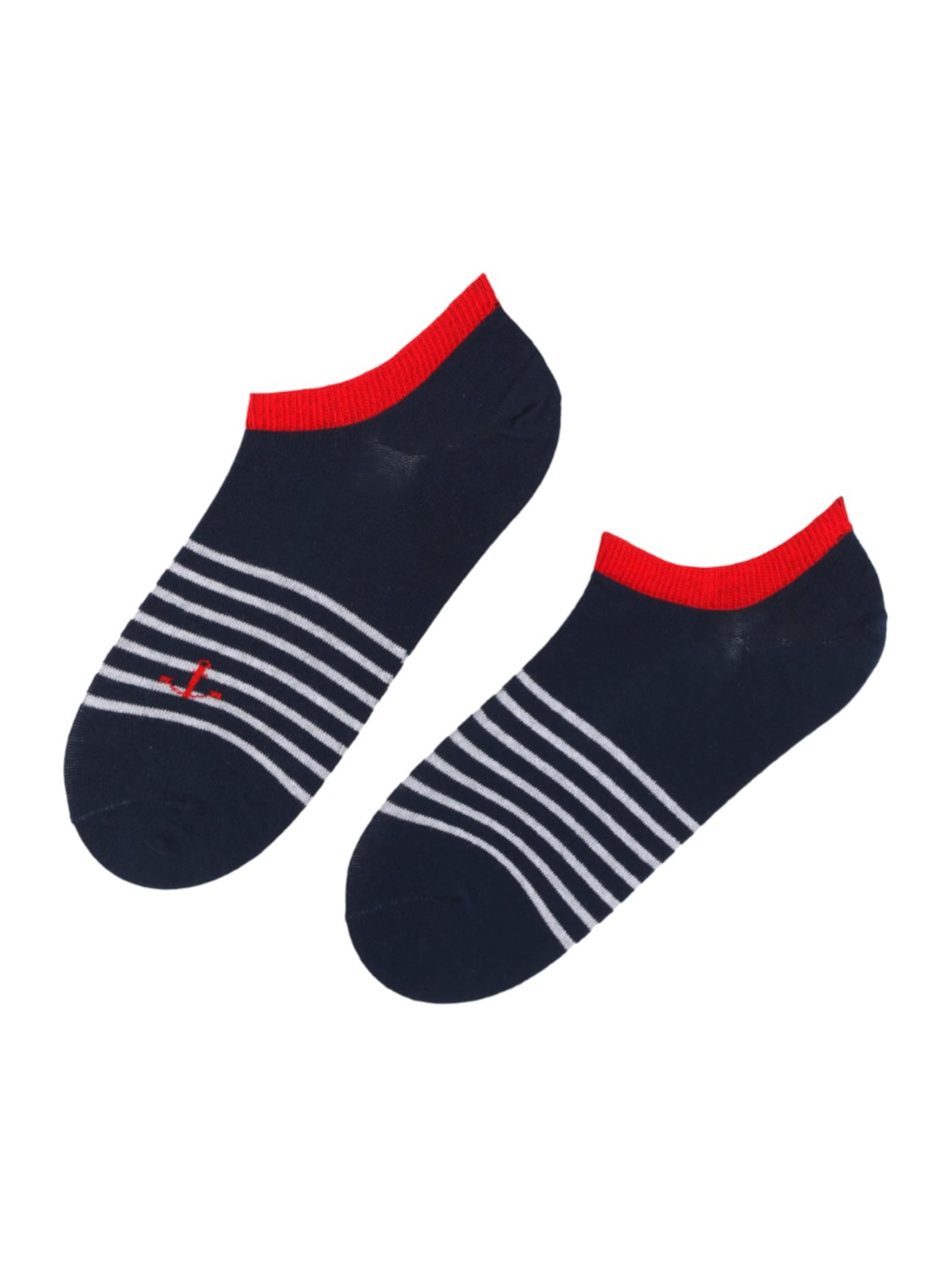 Sokisahtel - Calcetines 'CREW low-cut cotton socks' en azul: frente