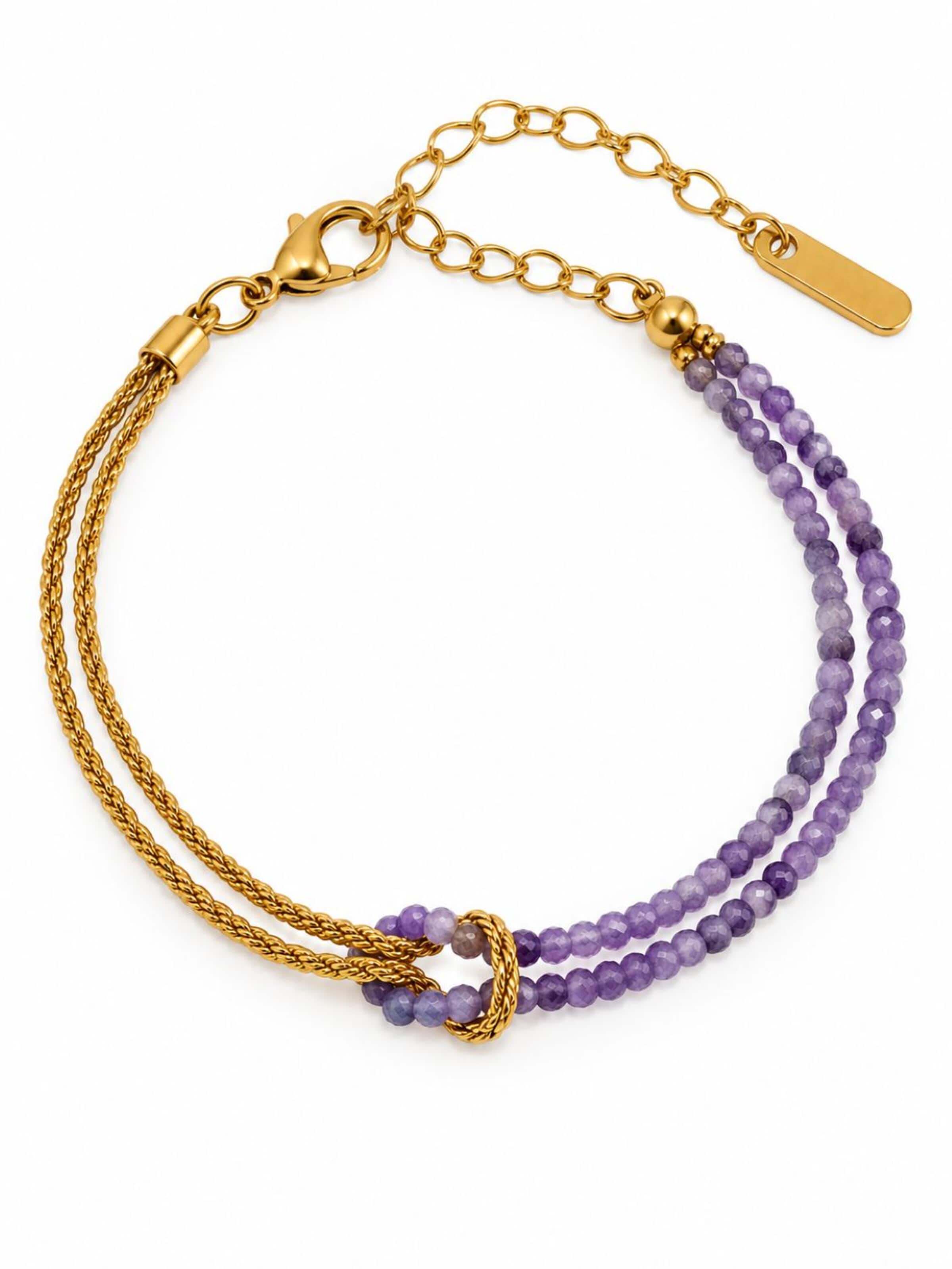 Bracelet 'SOFIA' Alster Herz en violet : devant