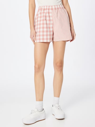 VANS Regular Pants 'GINGHAM' in Pink: front