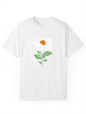 GORHEY Shirt 'Women's Summer Casual Cotton T-Shirt with Daisy Print' in Wit