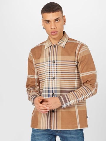 Matinique Regular fit Button Up Shirt 'Jules' in Brown: front