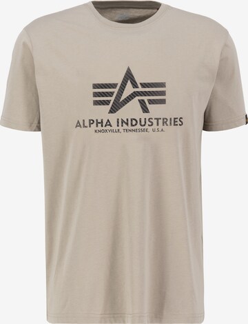 T-Shirt ALPHA INDUSTRIES en beige : devant