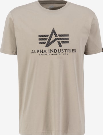 T-Shirt ALPHA INDUSTRIES en beige : devant