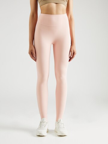 Yvette Sports Скинни Спортивные штаны 'Angi' в Ярко-розовый: спереди