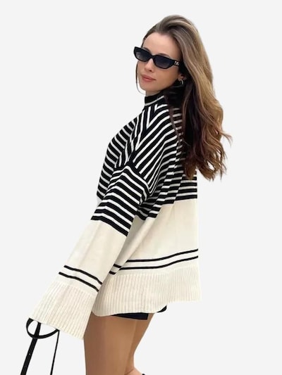 Bianco Lucci Pull-over 'Pullover' en S-M en noir, Vue avec produit
