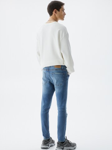 Pull&Bear Skinny Jeansy w kolorze niebieski