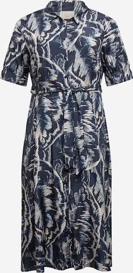 KAFFE CURVE Robe-chemise 'Valentin' en bleu marine / blanc, Vue avec produit