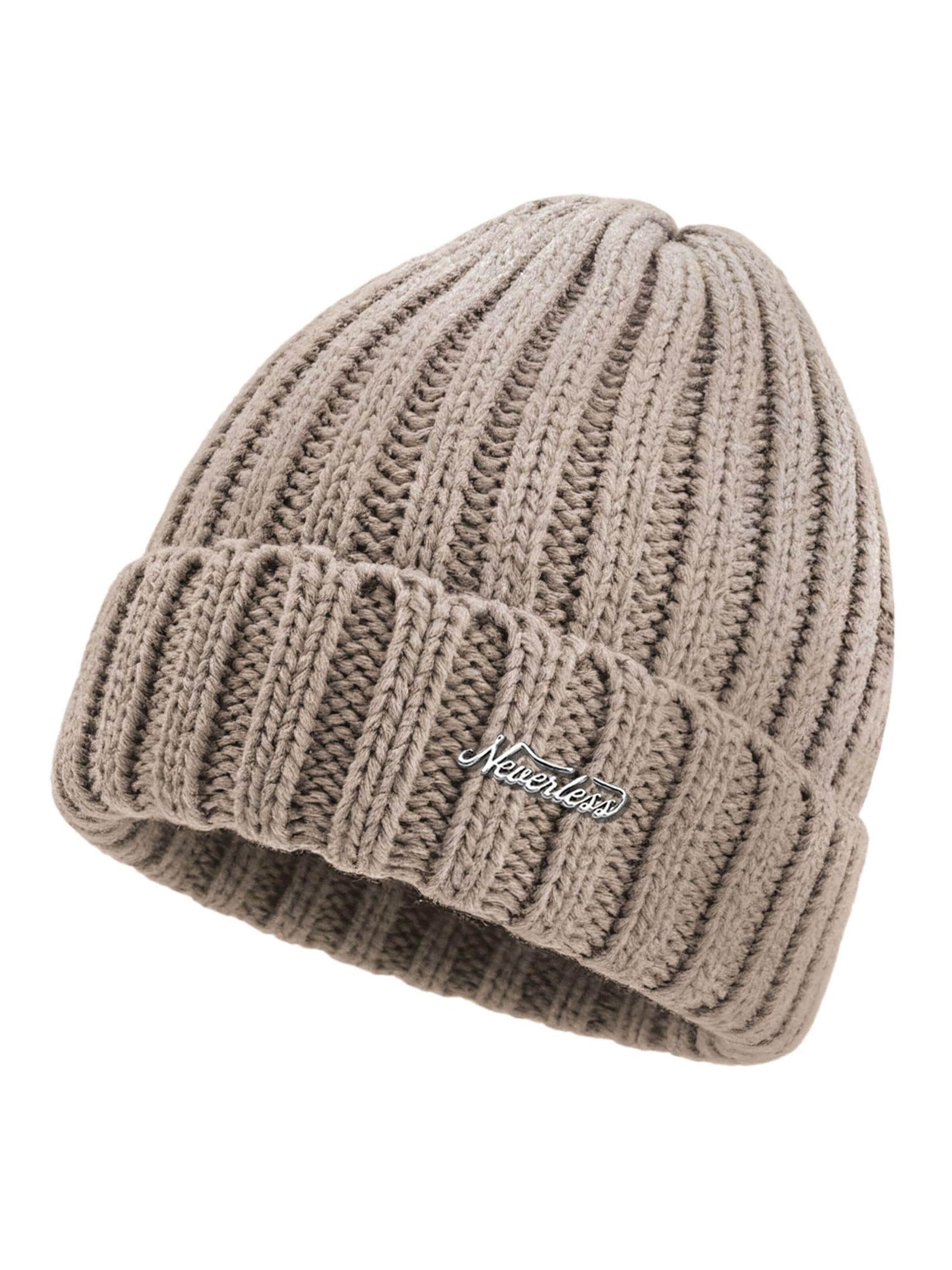 Neverless Beanie 'Model 36934' in Beige: front