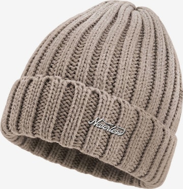 Neverless Beanie 'Model 36934' in Beige: front