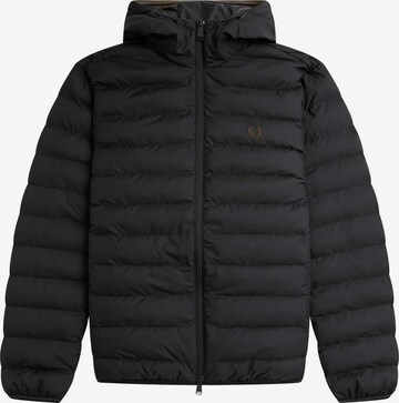 Fred Perry Winterjas in Zwart: voorkant