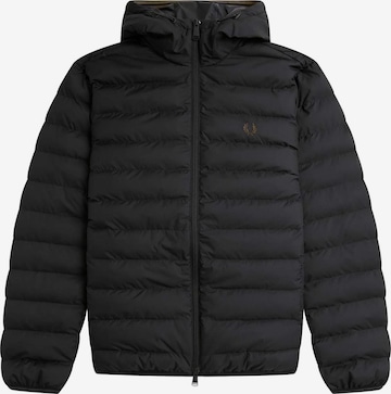 Fred Perry Winter Jacket in Black: front