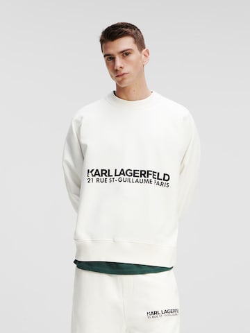 Karl Lagerfeld Μπλούζα φούτερ σε λευκό: μπροστά