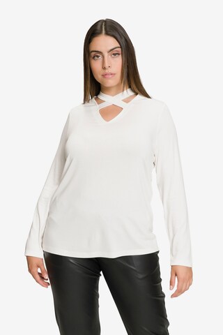 T-shirt Ulla Popken en blanc : devant