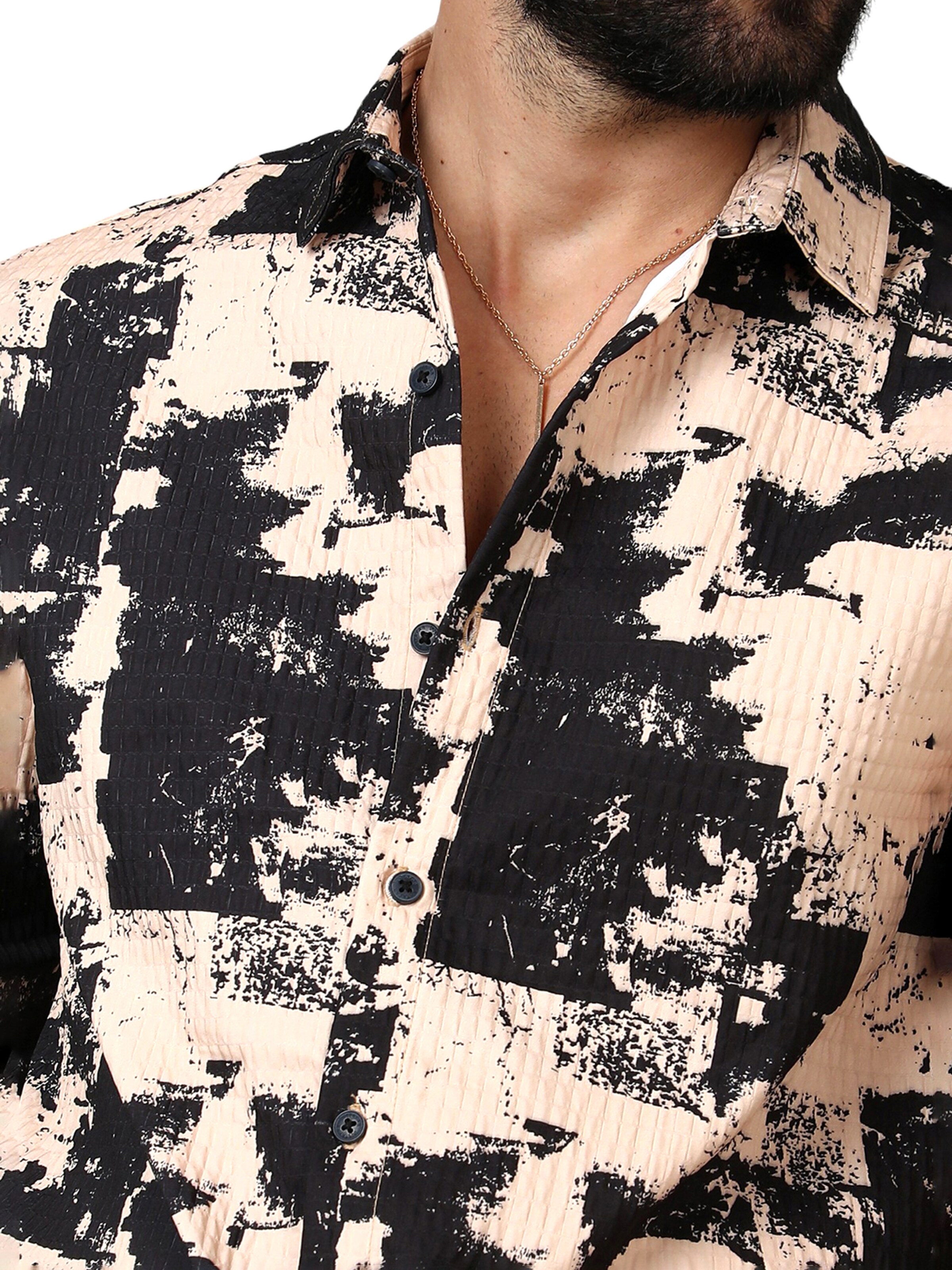 Campus Sutra Regular fit Πουκάμισο σε μπεζ