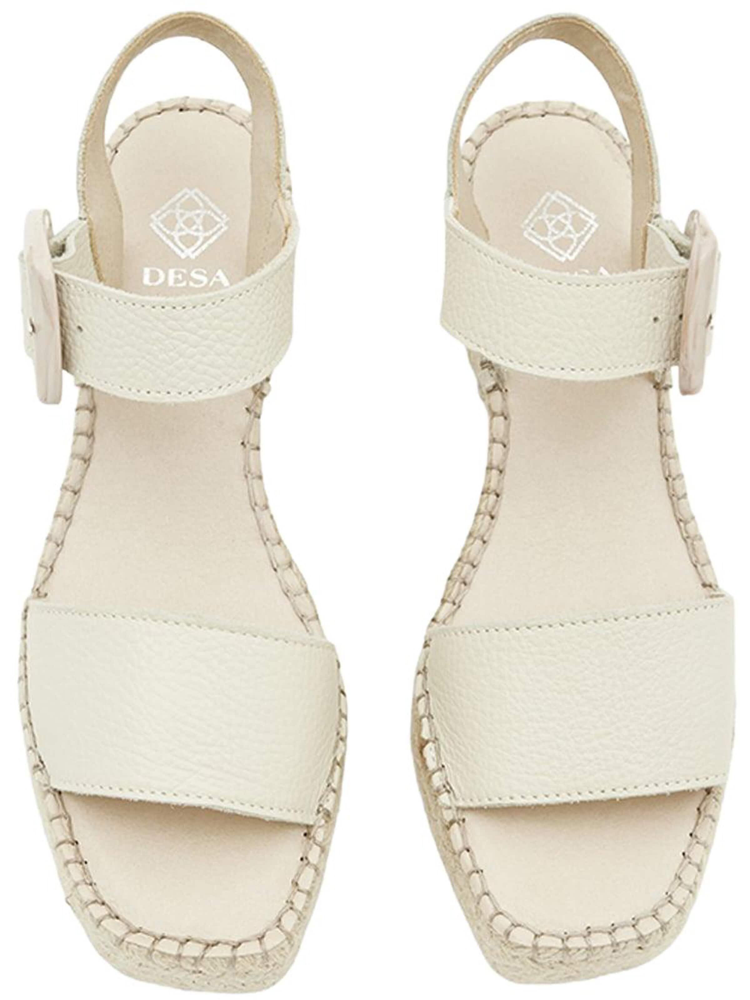 Desa Sandals 'Keilsandalen' in White