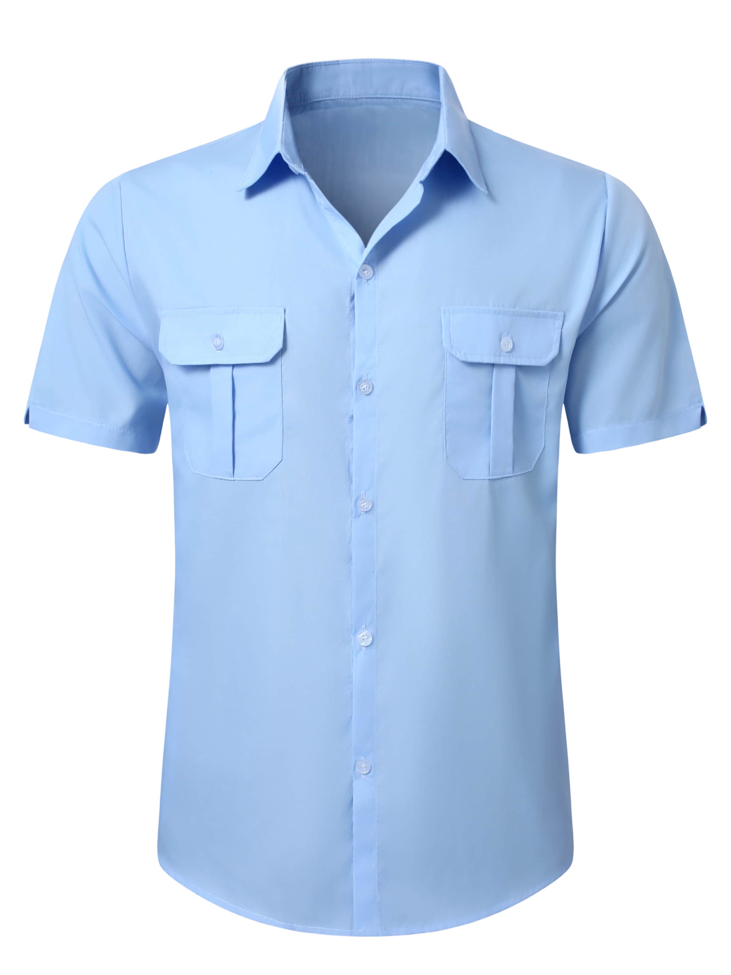 YOUTHUP Comfort Fit Hemd 'Berchtesgaden'‌‌‌‌ in Blau: Vorderseite