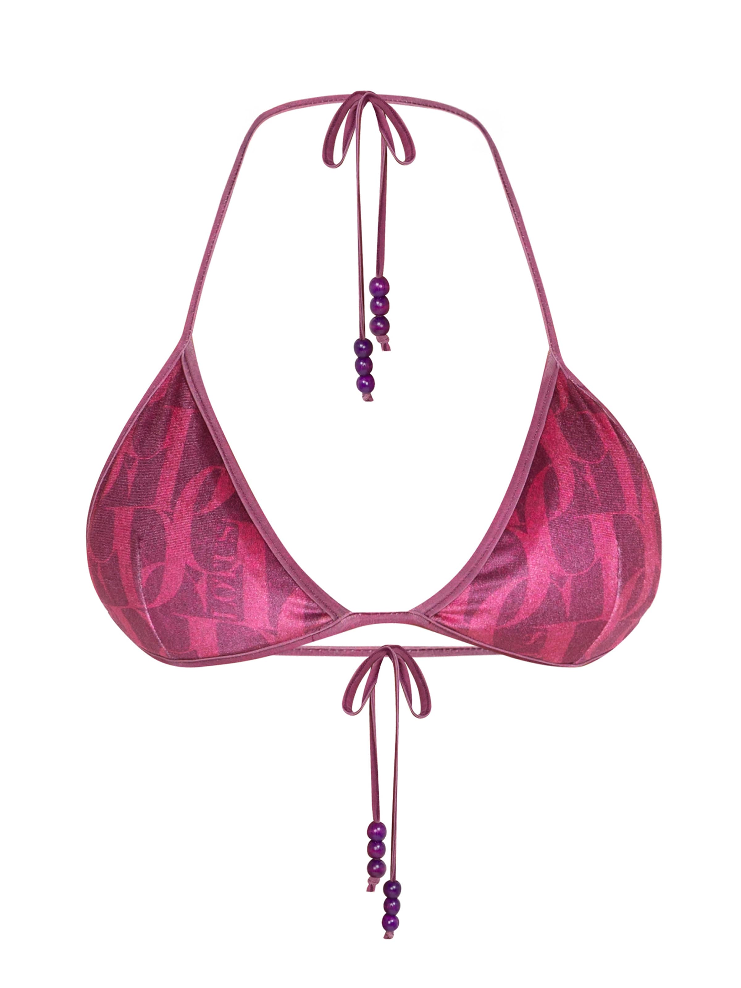 Triangle Hauts de bikini 'BURGUNDY LOGO' JIORO en rouge