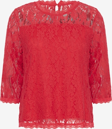 Cream Bluse 'Kit' i rød: forside