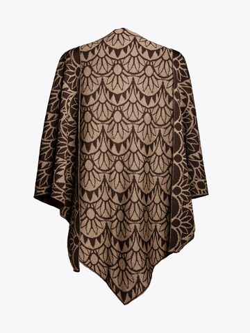 LANARTO slow fashion Shawl 'Stola Sonne' in Brown: front