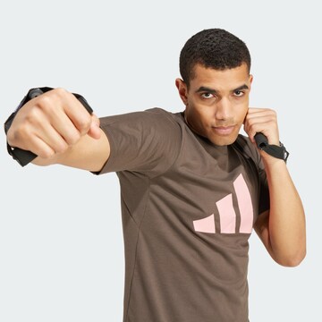 T-Shirt fonctionnel ADIDAS PERFORMANCE en marron