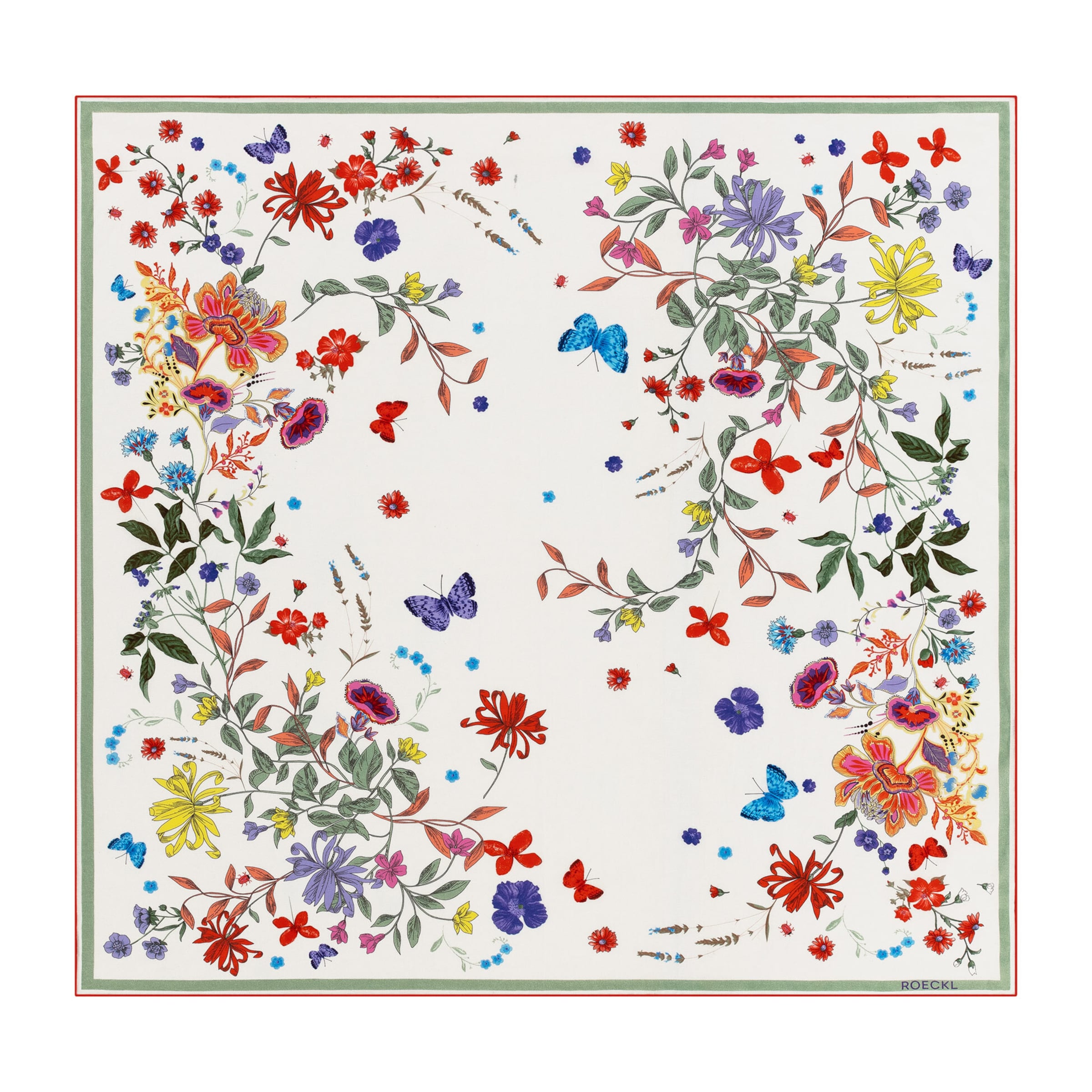 Roeckl Wrap 'FLOWER FIELD' in Beige: front