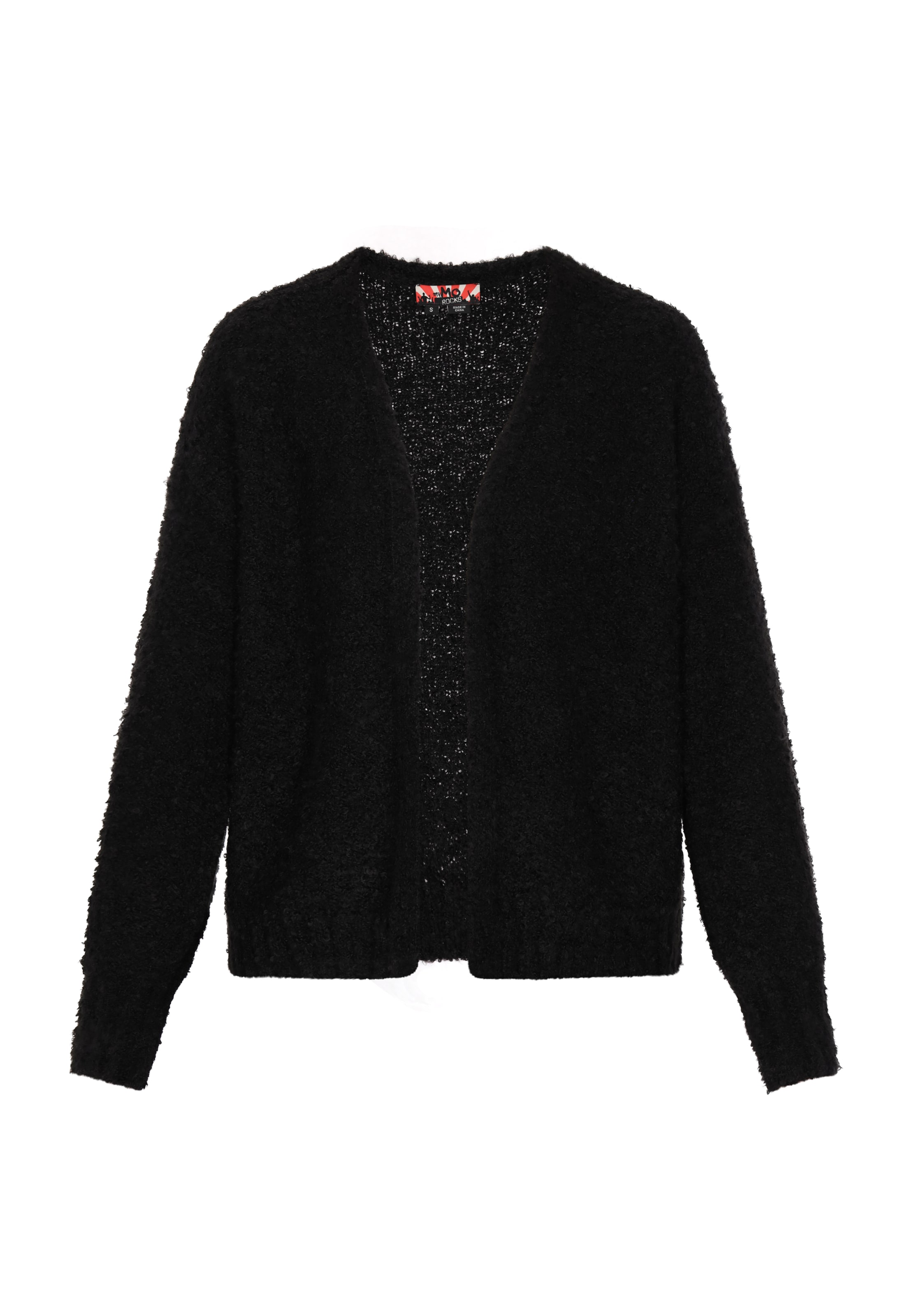 myMo ROCKS Knit cardigan in Black: front