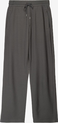 Bershka Wide Leg Housut värissä harmaa: etupuoli