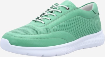 Love Ballerins Urheilulliset nauhakengät 'Love Ballerins leather sneaker' värissä vihreä: etupuoli