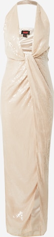 Misspap - Vestido de noche en beige: frente