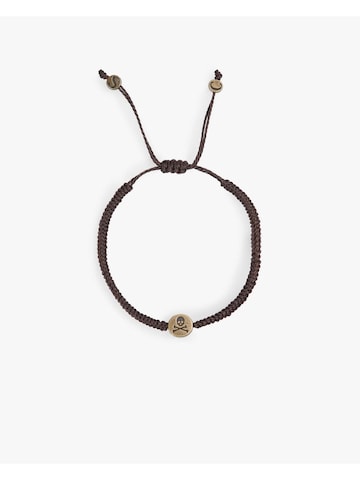 Scalpers Scskull Cord Bracelet ' ' in Braun: Vorderseite