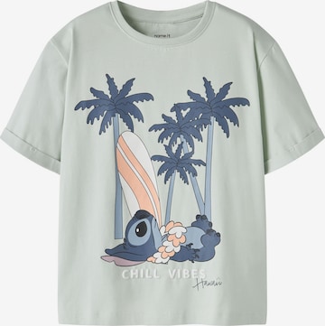 NAME IT - Camiseta 'Stitch' en verde: frente