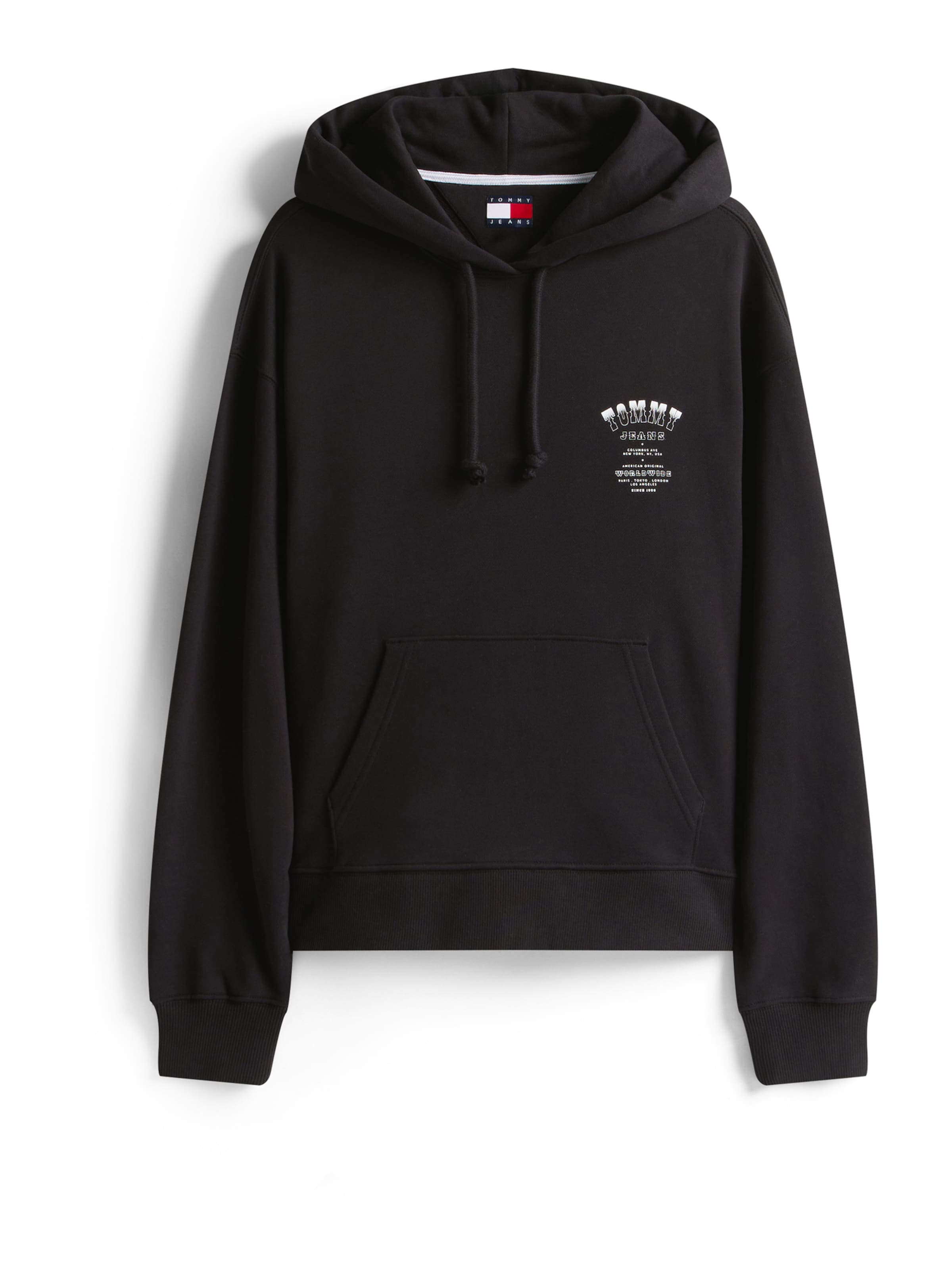 Tommy Jeans Sweatshirt WESTERN TJ HOODIE' in Schwarz: Vorderseite