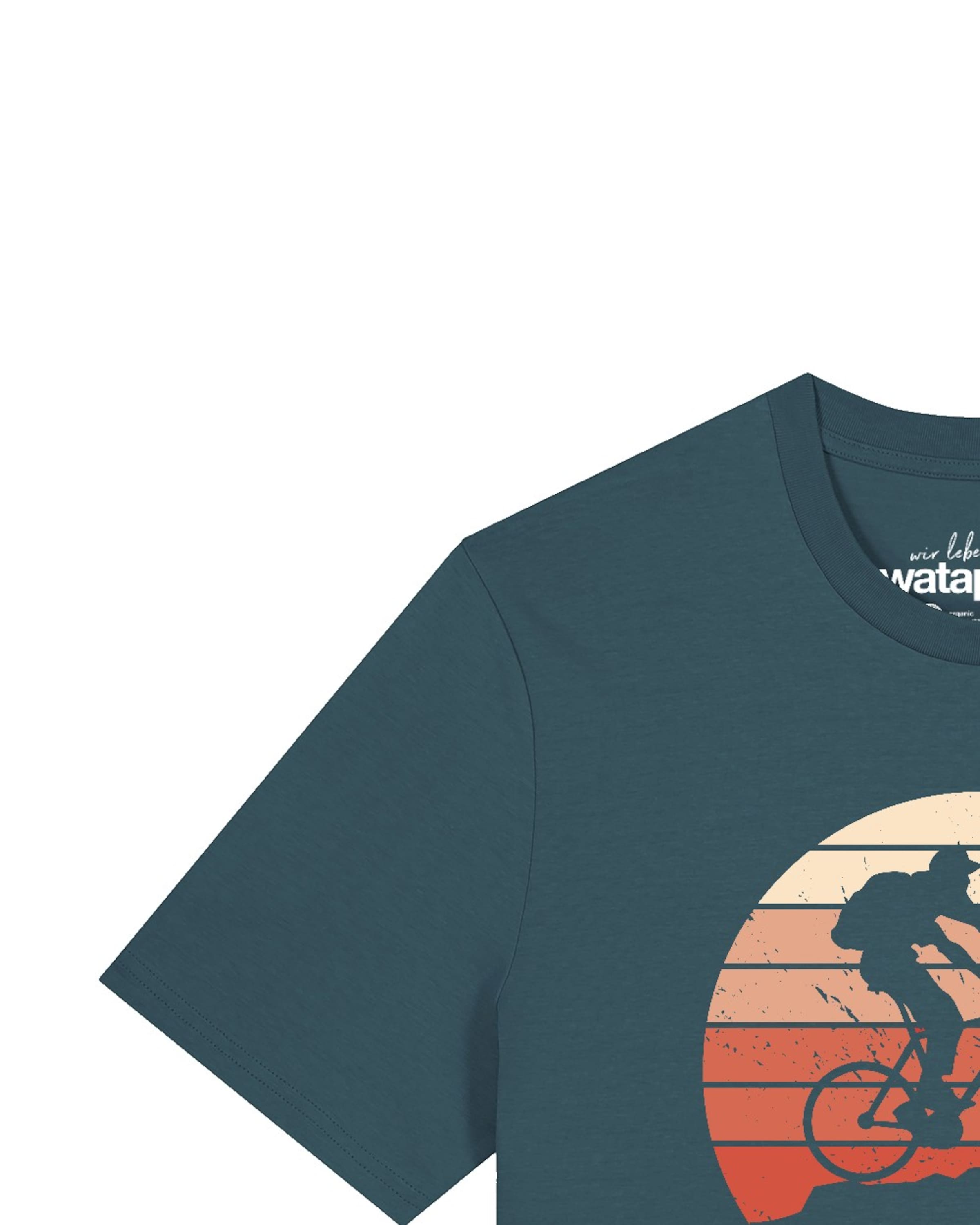 T-Shirt 'Mountainbike Silhouette' Watapparel en vert