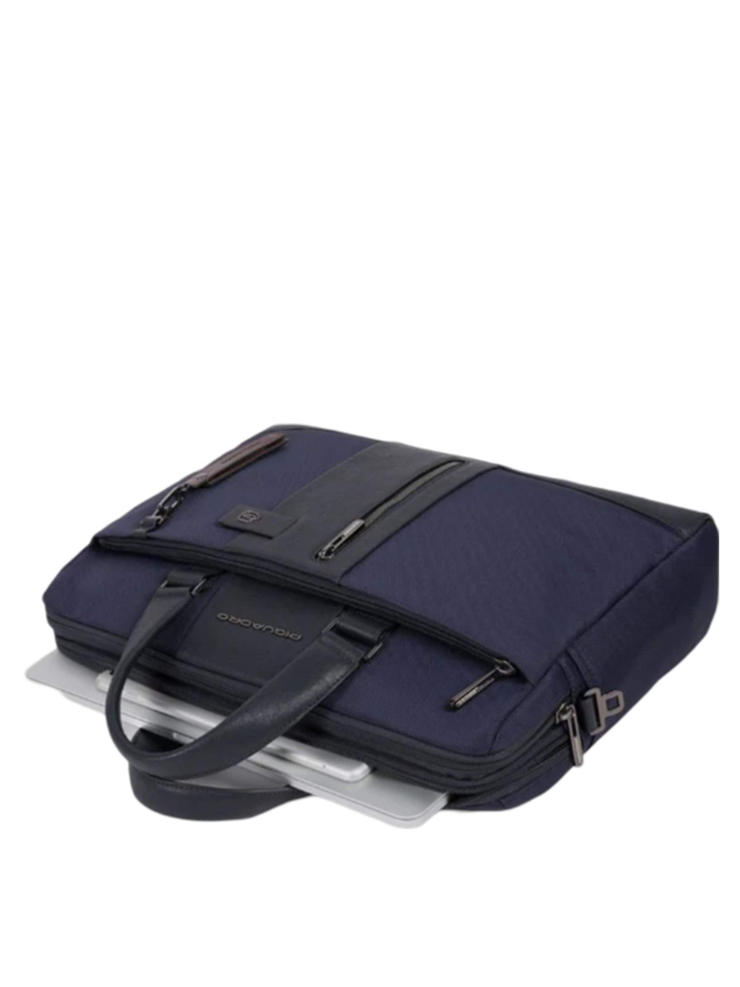 Piquadro - Cartera maletín en azul