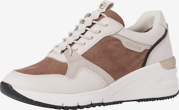 Baskets basses TAMARIS en beige : devant