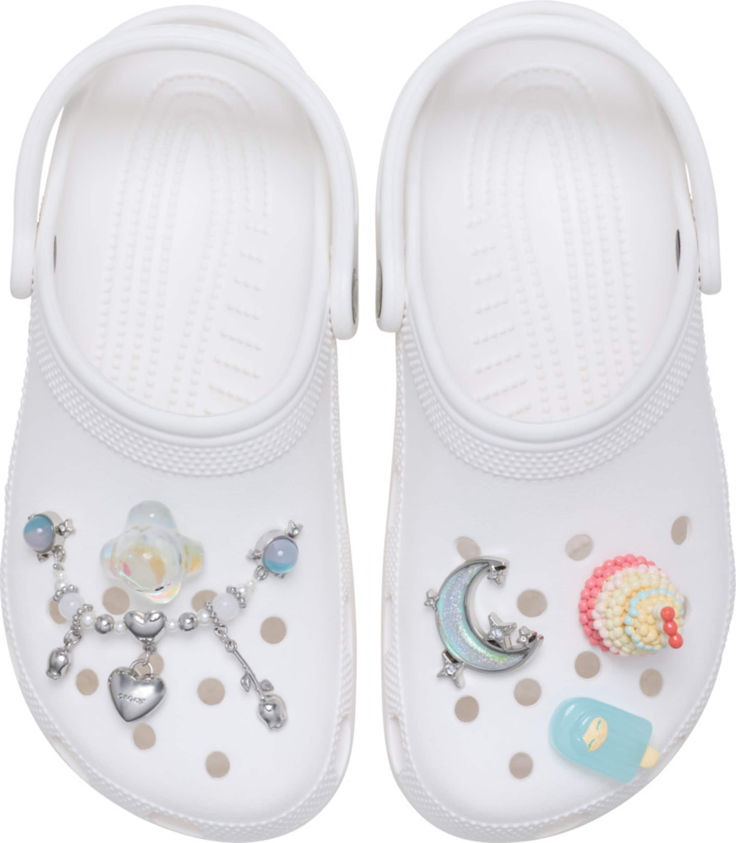 Crocs Shoe Accessories in Silver