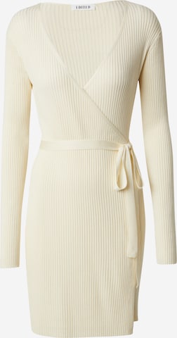 EDITED Knitted dress 'Bryanna' in White: front