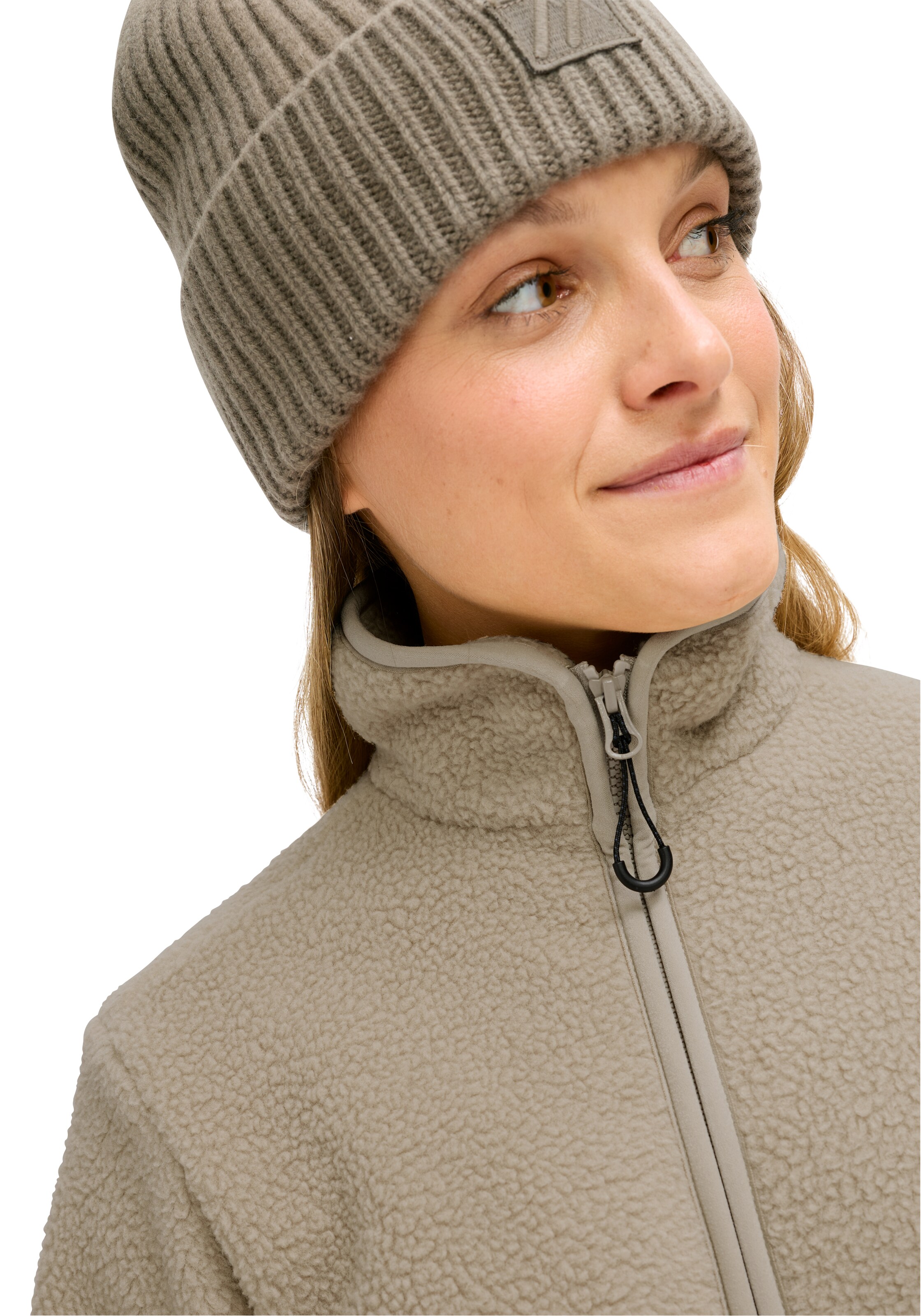 Maier Sports Fleece Jacket in Beige